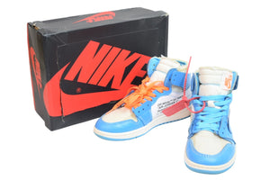 AIR JORDAN 1 X OFF-WHITE NRG オフホワイト エアジョーダン1 パウダー ノースカロライナ スニーカー AQ0818-148 美品 中古 53956