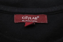 画像をギャラリービューアに読み込む, CITY LAB シティーラブ SKULL GANG スカルギャング プリント 半袖Ｔシャツ ブラック ラッパー ヒップホップ L 中古 54039