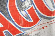 画像をギャラリービューアに読み込む, Jostens ジャスティンズ 90s シカゴカブス ヴィンテージ 半袖Ｔシャツ メジャーリーグ 総柄プリント ホワイト XL 中古 54042