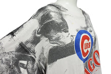 画像をギャラリービューアに読み込む, Jostens ジャスティンズ 90s シカゴカブス ヴィンテージ 半袖Ｔシャツ メジャーリーグ 総柄プリント ホワイト XL 中古 54042