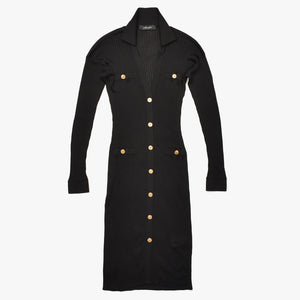 極美品 VERSACE ヴェルサーチ ワンピース メドゥーサ 1000918 サイズ40 ブラック ビスコース 中古 4a005405