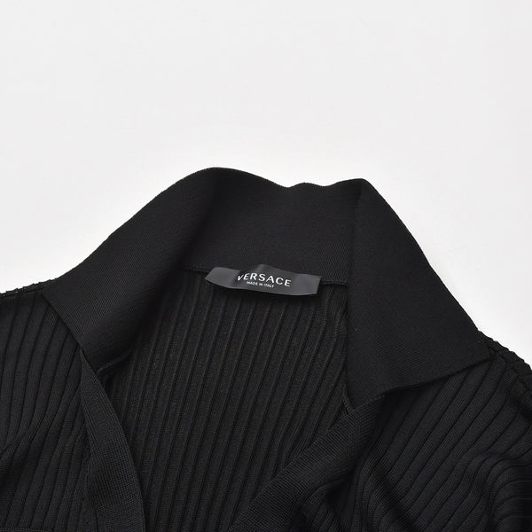 極美品 VERSACE ヴェルサーチ ワンピース メドゥーサ 1000918 サイズ40 ブラック ビスコース 中古 4a005405