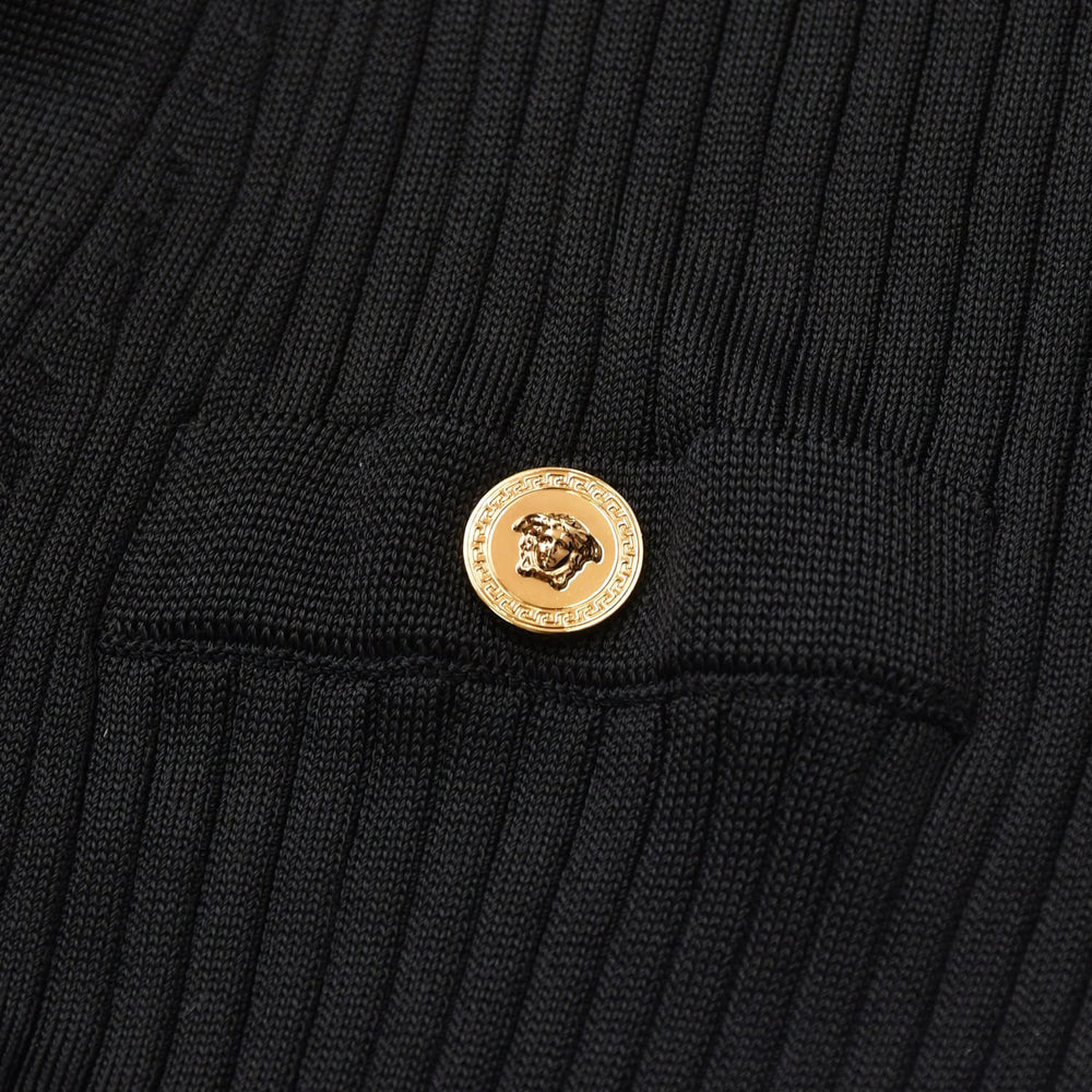 極美品 VERSACE ヴェルサーチ ワンピース メドゥーサ 1000918 サイズ40 ブラック ビスコース 中古 4a005405