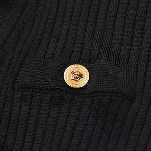 極美品 VERSACE ヴェルサーチ ワンピース メドゥーサ 1000918 サイズ40 ブラック ビスコース 中古 4a005405