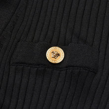 将图片加载到图库查看器，極美品 VERSACE ヴェルサーチ ワンピース メドゥーサ 1000918 サイズ40 ブラック ビスコース 中古 4a005405