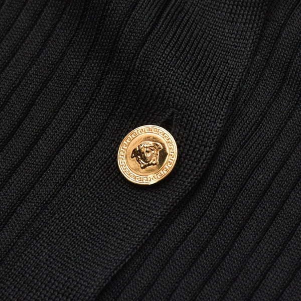 極美品 VERSACE ヴェルサーチ ワンピース メドゥーサ 1000918 サイズ40 ブラック ビスコース 中古 4a005405