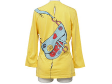 画像をギャラリービューアに読み込む, Christian Dior クリスチャンディオール グラフィック長袖Ｔシャツ 2P12155421 イエロー マルチ サイズ40 美品 中古 54072