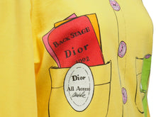 画像をギャラリービューアに読み込む, Christian Dior クリスチャンディオール グラフィック長袖Ｔシャツ 2P12155421 イエロー マルチ サイズ40 美品 中古 54072
