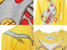 画像をギャラリービューアに読み込む, Christian Dior クリスチャンディオール グラフィック長袖Ｔシャツ 2P12155421 イエロー マルチ サイズ40 美品 中古 54072