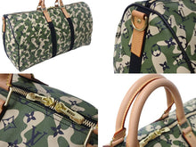 画像をギャラリービューアに読み込む, 極美品 LOUIS VUITTON ルイヴィトン × 村上隆 キーポルバンドリエール55 モノグラムモフラージュ M95774 中古 54115