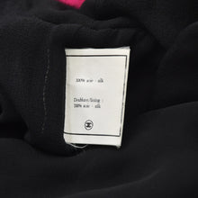Load the image into the gallery viewer. 極美品 CHANEL シャネル レース ドレス 黒 Black ブラック Pink ピンク ココマーク ボタン ショール シルク サイズ38 中古 4a005414