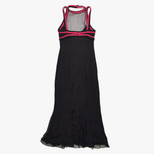 Load the image into the gallery viewer. 極美品 CHANEL シャネル レース ドレス 黒 Black ブラック Pink ピンク ココマーク ボタン ショール シルク サイズ38 中古 4a005414