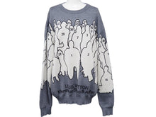 Load image into Gallery viewer, LOUIS VUITTON ルイヴィトン ヴァージルアブロー スタジオジャカードクルーネック ニット HIN14WTBL グレー サイズL 良品 中古 54209