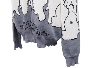 タグ付き 未使用級 ルイヴィトン スタジオ ジャガード ニット セーター L ルイ・ヴィトン(LOUIS VUITTON)ルイ・ヴィトン スタジオジャガード