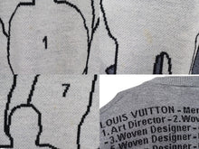 Load image into Gallery viewer, LOUIS VUITTON ルイヴィトン ヴァージルアブロー スタジオジャカードクルーネック ニット HIN14WTBL グレー サイズL 良品 中古 54209