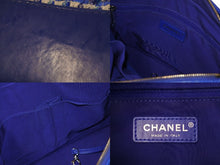 画像をギャラリービューアに読み込む, CHANEL シャネル ガブリエルドゥ ショルダーバッグ 27番台 ココマーク ブルー ゴールド シルバー金具 ツイード 美品 中古 54225
