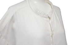 画像をギャラリービューアに読み込む, Greg Lauren グレッグローレン ボーダー ジャケット 再構築 コットン ホワイト ネイビー サイズL 美品 中古 54249