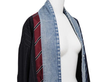 画像をギャラリービューアに読み込む, GREG LAUREN グレッグローレン 再構築 ペンシルストライプ ジャケット マルチカラー パッチ 916983 サイズ3 中古 54251