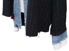 画像をギャラリービューアに読み込む, GREG LAUREN グレッグローレン 再構築 ペンシルストライプ ジャケット マルチカラー パッチ 916983 サイズ3 中古 54251