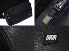 Load image into Gallery viewer, Dior ディオール リュックサック バックパック 03-BO-O175 レザー ナイロン ネイビー ブラック シルバー金具 美品 中古 54319