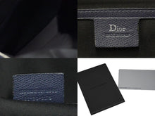 Load image into Gallery viewer, Dior ディオール リュックサック バックパック 03-BO-O175 レザー ナイロン ネイビー ブラック シルバー金具 美品 中古 54319