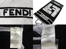 画像をギャラリービューアに読み込む, FENDI フェンディ 2WAY BEACH TOWEL BAG FXH016 ビーチタオル バッグ FXH016 ブラック ホワイト コットン 美品 中古 54383