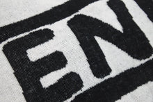 画像をギャラリービューアに読み込む, FENDI フェンディ 2WAY BEACH TOWEL BAG FXH016 ビーチタオル バッグ FXH016 ブラック ホワイト コットン 美品 中古 54383