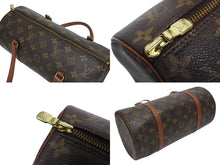 Load image into Gallery viewer, 極美品 LOUIS VUITTON ルイヴィトン パピヨン30 ハンドバッグ M51385 筒型 モノグラムキャンバス ブラウン 中古 4b005443