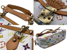 画像をギャラリービューアに読み込む, LOUIS VUITTON ルイヴィトン ハンドバッグ M92590 グレイシーMM ホワイト モノグラム マルチカラー ゴールド金具 良品 中古 54445