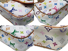 画像をギャラリービューアに読み込む, LOUIS VUITTON ルイヴィトン ハンドバッグ M92590 グレイシーMM ホワイト モノグラム マルチカラー ゴールド金具 良品 中古 54445