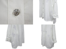 画像をギャラリービューアに読み込む, 新品未使用 CHROME HEARTS クロムハーツ 長袖シャツ MAHAL KITA SHIRT マハルキタシャツ レザーパッチ クロスボール サイズXS 54498