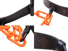 画像をギャラリービューアに読み込む, LOUIS VUITTON ルイヴィトン サンチュールシグネチャーベルト19SS MP228 90/36mm モノグラム ブラウン オレンジ 美品 中古 54521