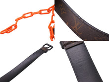 画像をギャラリービューアに読み込む, LOUIS VUITTON ルイヴィトン サンチュールシグネチャーベルト19SS MP228 90/36mm モノグラム ブラウン オレンジ 美品 中古 54521