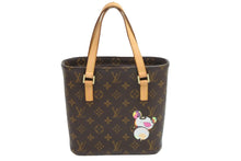 画像をギャラリービューアに読み込む, 極美品 LOUIS VUITTON ルイヴィトン 村上隆 ハンドバッグ ヴァヴァンPM モノグラムパンダ M51173 ブラウン ゴールド金具 中古 54529