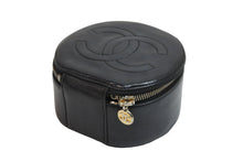 Load image into Gallery viewer, CHANEL シャネル ポーチ ミニバニティポーチ ココマーク ラムスキン ブラック ゴールド金具 美品 中古 54542