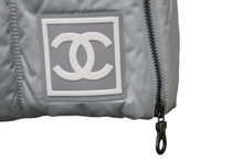 画像をギャラリービューアに読み込む, CHANEL シャネル カールラガーフェルドスカート ウォーム スポーツライン ココマーク P16393V09195 グレー 38 美品 中古 54546