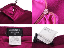 画像をギャラリービューアに読み込む, CHANEL シャネル セットアップ ジャケット スカート ココマーク P05436V04291 1995年秋 ウール 紫 ゴールド金具 美品 中古 54577