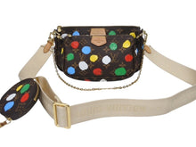 画像をギャラリービューアに読み込む, 新品同様 LOUIS VUITTON ルイヴィトン 草間彌生 ミュルティ ポシェット アクセソワール M46385 モノグラムキャンバス マルチカラー 中古 4b005471