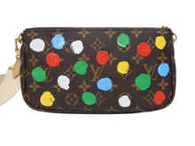 画像をギャラリービューアに読み込む, 新品同様 LOUIS VUITTON ルイヴィトン 草間彌生 ミュルティ ポシェット アクセソワール M46385 モノグラムキャンバス マルチカラー 中古 4b005471
