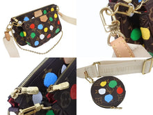 画像をギャラリービューアに読み込む, 新品同様 LOUIS VUITTON ルイヴィトン 草間彌生 ミュルティ ポシェット アクセソワール M46385 モノグラムキャンバス マルチカラー 中古 4b005471
