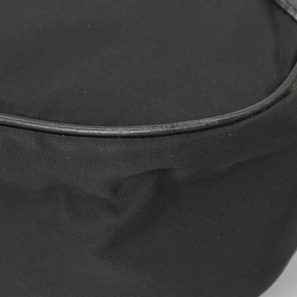 PRADA プラダ ワンショルダーバッグ トライアングルロゴ ナイロン ブラック シルバー金具 美品 中古 4a005473