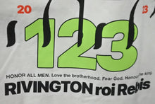 画像をギャラリービューアに読み込む, 極美品 RRR123 アルアルアル123 半袖Ｔシャツ Redemptor Mundi Tee ホワイト マルチカラー サイズM 中古 54748