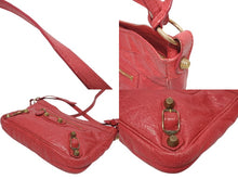 画像をギャラリービューアに読み込む, 極美品 BALENCIAGA バレンシアガ ジャイアントヒップ ショルダーバッグ 237203 5740 レザー レッド ゴールド金具 中古 4b005476