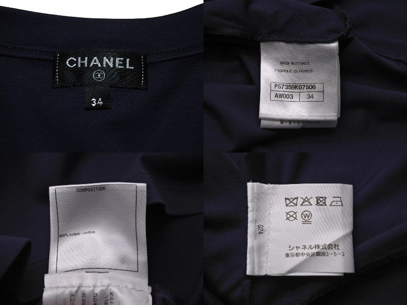 CHANEL シャネル 半袖Ｔシャツ ボルドー ガブリエル AW003 ネイビー ...