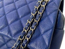 Load image into Gallery viewer, 極美品 CHANEL シャネル マトラッセ チェーンショルダーバッグ キャビアスキン 18番台 シングルフラップ ブルー 中古 54875