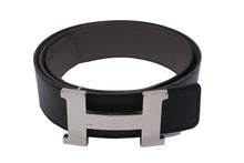 Load image into Gallery viewer, HERMES エルメス コンスタンス ベルト Hロゴ □P刻印 エプソン ボックスカーフ ブラック シルバー金具 サイズ90 美品 中古 54907
