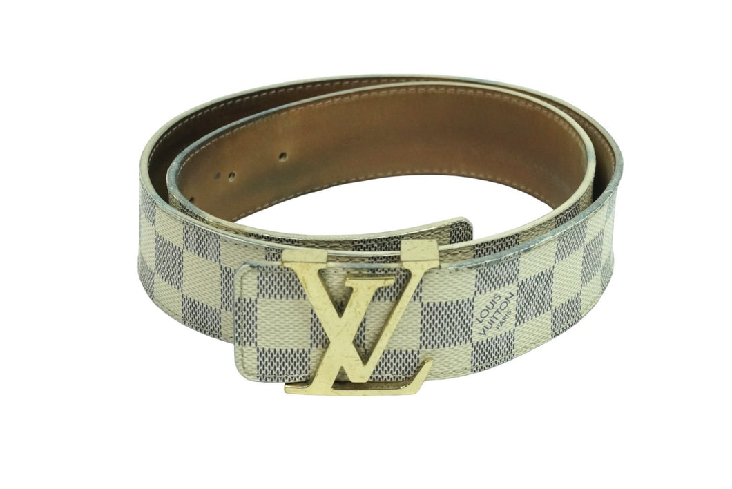 LOUIS VUITTON ルイヴィトン ベルト イニシャル ダミエ アズール 34/85