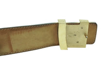 画像をギャラリービューアに読み込む, LOUIS VUITTON ルイヴィトン ベルト イニシャル ダミエ アズール 34/85 M9609 ゴールド金具 良品 中古 54909