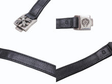 Load image into Gallery viewer, CHROME HEARTS クロムハーツ レザー ブレスレット CHX ハーネスクラスプ シルバー925 2003/.925刻印 38g 美品 中古 4b005491