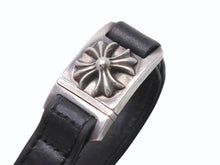 Load image into Gallery viewer, CHROME HEARTS クロムハーツ レザー ブレスレット CHX ハーネスクラスプ シルバー925 2003/.925刻印 38g 美品 中古 4b005491